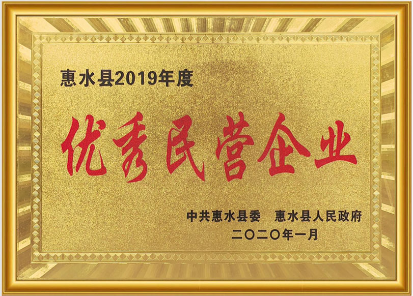 惠水县2019年度优秀民营企业